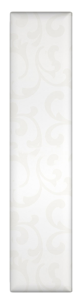 Passblende Jena M09 - Schlichtes Design - Dekor: Blumen Ornamente weiss 122